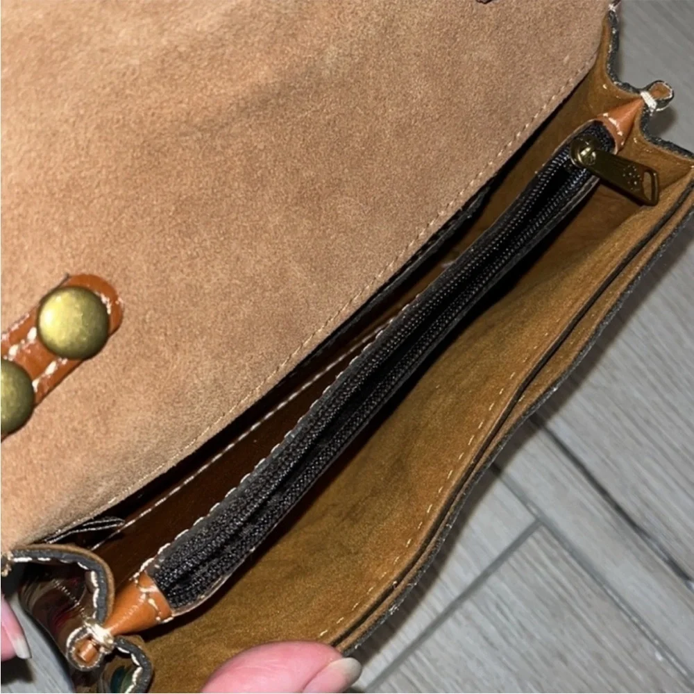 Patricia Nash Torri Spring Printed Leather Mini Crossbody Bag/Convertible Clutch - Picture 8 of 16